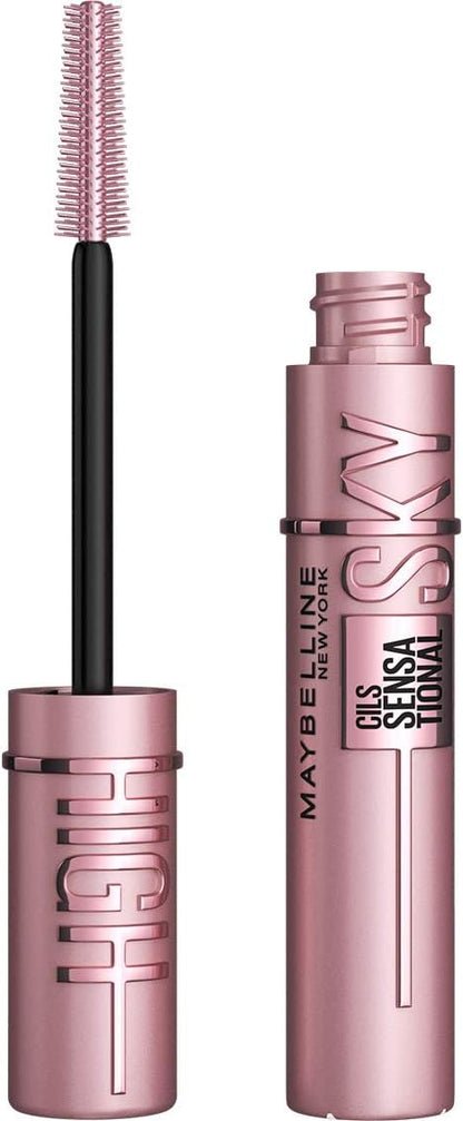 Maybelline New York Lash Sensational Sky High Mascara, Bulky and Extended Mascara, Washable Flake-free Formula Infused with Bamboo Extract and Fiber, 5ml, Shade: 01, Black